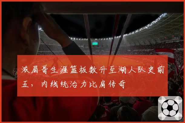 浓眉哥生涯篮板数升至湖人队史前五，内线统治力比肩传奇